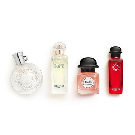 hermes small perfume set|hermès mini fragrance discovery set.